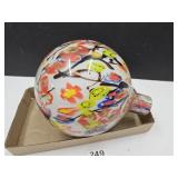 Heavy Art Glass 10"   Gazing Ball See Pics