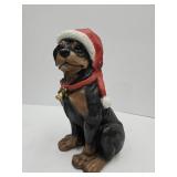 12" High Christmas Dog Statue