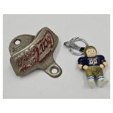 Vintage Star X Coke Bottle Opener,ND Key Chain