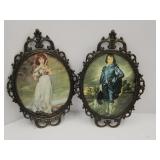 2 Bubble Glass  Italy Frame 17" high