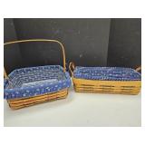 2 Longaberger Baskets 12 & 14" Wide
