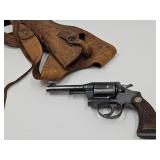 VTG Colt Police  Pistol 38 Special w Leather Hols