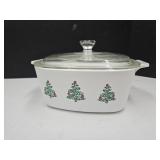 Corning Ware Christmas Tree Baking Dish w/Lid See