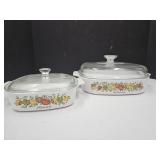 2 Spice of Life Baking Dishes w/Lids See Size