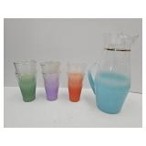 MCM Blendo Pitcher & Set of 6 Glasses