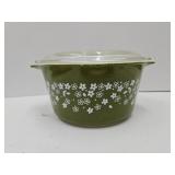 Vintage Pyrex Crazy Daisy Bowl # 473 w Nic on Lid