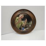 Antique Tiger Oak Wall Mirror 16" Wide
