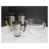 8 Cup Glass Measure & Starbucks  Mugs