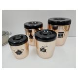 Vintage Coppertone Canister Set