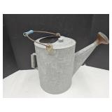 Galvanized Water Can w Sprinkler #2 W Blue Handle