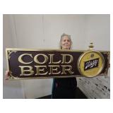 VINTAGE SCHLITZ Advertising Beer Sign 40" L