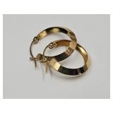 Pair of Earrings Marked 585 Gold