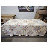 Vintage Quilt   Yellowing and Hole 78"x78"