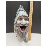 Pipe Smoking Wall Mount Gnome 14"