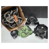 2 Darth Vader Masks Ball & Chain Prop