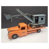 Vintage  Structo Toy Truck w Crame 22" L