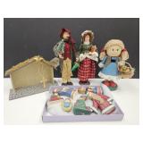 Nice Christmas Carolers, Manger Set & Nutcracker