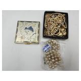 Imitation Pearls w/Sterling Clasp++