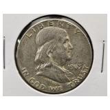 1963 Franklin Half Dollar Silver Coin