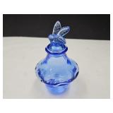 VTG Garden Cobalt Glass wasp Pitcher 6.5" -7"
