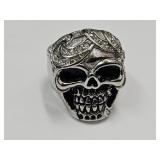 Stainless Steel Skull Ring sz 11
