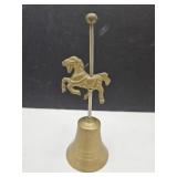 VTG Solid Brass Carousel Horse Bell  6.5" h