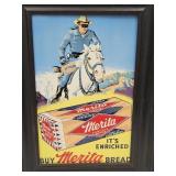 Porcelain Enamel Advertising Merita Bread 20" h