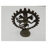 Antique Brass Shiva Nataraja Hindu Scuplture 4"
