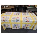 Vintage Quilt  Top / Bedspread 42 x 66 See Pics