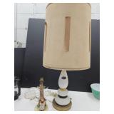 Goebel Hummel Picture Lamp (Chip) & MCM Table Lamp