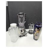 Blender, Glass Pitcher, Oriental Vase +
