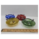 Set of 4 Art Glass Bird Waterers? 5 1 /2" Wide