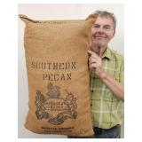 Burlap Southern Pecan Advertising Sack w Wall Hang