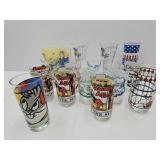 Lot of Collector Glasses MCM  Cartoons & Others