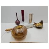 Marble Rolling Pin Swirl Flass Vase & Bud Vase