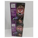 Lot of 2 Home Accents LED Pumpkin Illusion
