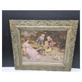 Fred Morgan Antique Litho with Frame 27 x 23"