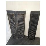 Vintage Wood Shutters 11" x 44" high