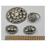 Vintage Rhinestone Costume Jewelry Set