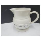 Longaberger Pottery Pitcher 7.5" High