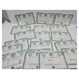 20 BALL CORP. Stock Certificates 1970
