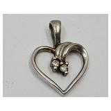 Signed 10 k Gold TAJ Heart Pendant