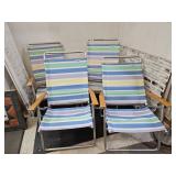Set of 4 Aluminum Patio Chairs