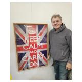 KEEP CALM & CARRY ON Framed Poster 25 x37"