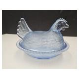 Blue Hen on a Nest 7" Long