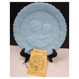 Pretty Fenton Glass  Mothers Day Plate 1973