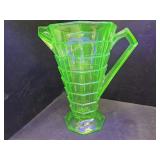 Beautiful 10" h Uranium Glass Pitcher
