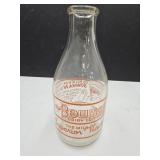 2 QT Bowan Dairy Advertising Milk  Bottle