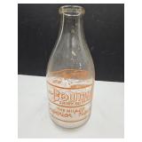 2 QT Bowman Dairy Advertising Milk Bottle