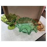 LE Smith Compote 9.5" Wide Dish & Chipped Dish